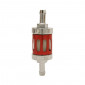 FUEL FILTER REPLAY CYLINDRICAL OPENWORK ALU RED Ø8mm (SOLD BY UNIT)