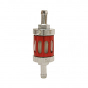 FUEL FILTER REPLAY CYLINDRICAL OPENWORK ALU RED Ø8mm (SOLD BY UNIT) 3700948051443