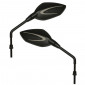 RETROVISEUR SCOOT REPLAY CLASS NOIR MAT DIAM 8mm REVERSIBLE (PAIRE) ** 3700948038383