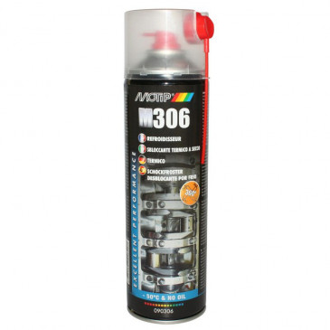 COOLER AGENT- MOTIP M306 -TO UNLOCK MECHANICAL ASSEMBLIES DUE TO TEMPERATURE DROP -50°- SPRAY 500 ml. 8711347226207