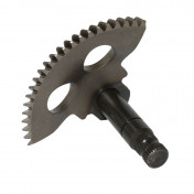 AXE/PIGNON DE KICK SCOOT ADAPTABLE SCOOT 50 CHINOIS 4T GY6/PEUGEOT 50 KISBEE, V-CLIC 4T/SYM 50 ORBIT 4T/BAOTIAN 50 BT49QT 4T (LONGUEUR 76mm) -P2R- 3700948063408