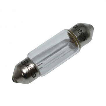 LIGHT BULB 12V 5W STANDART C5W FOOT SV 8.5-11X35 (TUBULAR) CLEAR (PARKING LIGHT) (SOLD PER UNIT) -FLOSSER- 4018354000818