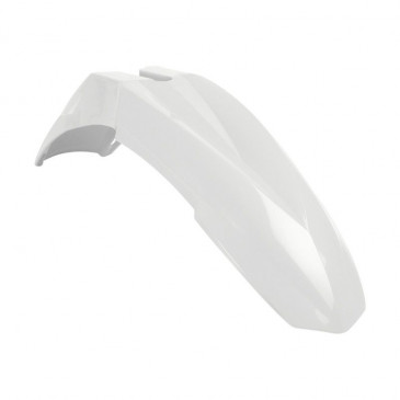 FRONT MUDGUARD FOR 50cc MOTORBIKE POLISPORT SUPERMOTARD - WHITE- (UNIVERSAL)