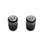 VALVE CAP-SCHRADER - VICMA "TO COOL" KNURLED BLACK (PAIR)