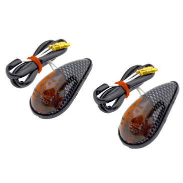 ECLAIRAGE DECO VICMA GOUTTE D'EAU FUME/CARBONE AMPOULE ORANGE (L 65mm / H 32mm / L 23mm) (PAIRE) ** 8430525045767
