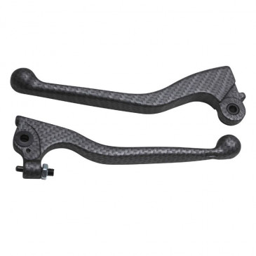 LEVIER DE FREIN ADAPTABLE DERBI 50 SENDA DRD, SENDA R 1994>2001, SM X-TREME 2002>2008 / BETA 50 RR 2000>2008 AJP CARBONE (PAIRE) -VICMA- 8430525054462