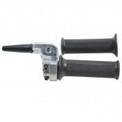 POIGNEE DE GAZ CYCLO DOMINO VINTAGE ALU CHROME AVEC REVETEMENT NOIR 8033900033412
