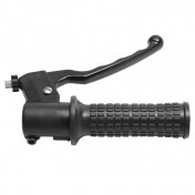 POIGNEE DE GAZ CYCLO ADAPTABLE PIAGGIO 50 CIAO PX 1989>1992 AVEC LEVIER ALU NOIR -DOMINO- 8033900019744