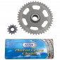 CHAIN AND SPROCKET KIT FOR APRILIA 50 RS 1995->1998 415 12x44 (BORE Ø 28mm) (OEM SPECIFICATION) -AFAM- 5400598042300