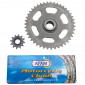 CHAIN AND SPROCKET KIT FOR APRILIA 50 RS 1995->1998 415 12x44 (BORE Ø 28mm) (OEM SPECIFICATION) -AFAM-