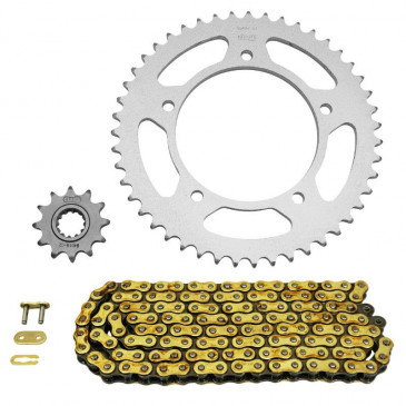 KIT CHAINE ADAPTABLE APRILIA 50 RS 1999->2002 420 12x47 (DIAM COURONNE 102.1/120.8.2) (DEMULTIPLICATION ORIGINE) -AFAM- 5400598042317