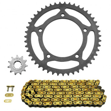 CHAIN AND SPROCKET KIT FOR APRILIA 50 RS 2003->2005 420 11x47 (BORE Ø 102mm) (OEM SPECIFICATION) -AFAM-