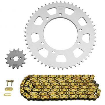 KIT CHAINE ADAPTABLE GILERA 50 SMT 2003>2004, SMT SM 2003>2005 420 14x53 (DIAM COURONNE 105/125/8.5) (DEMULTIPLICATION ORIGINE) -AFAM- 5400598046544