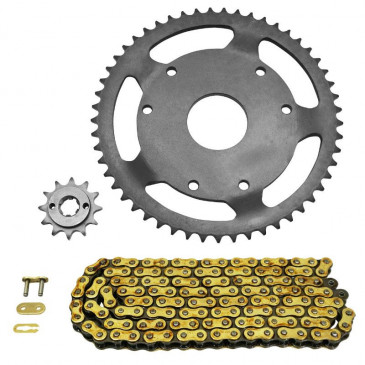 CHAIN AND SPROCKET KIT FOR DERBI 50 SENDA 1996>1999 420 12x53 (BORE Ø 53mm + OFFSET) (OEM SPECIFICATION) -AFAM-