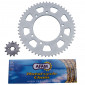 KIT CHAINE ADAPTABLE DERBI 50 SENDA 2000>2001, 50 R SENDA XTREME 2002>2003, 50 SENDA R 2000>2002 420 13x53 (DIAM COURONNE 105/125/8.5) (DEMULTIPLICATION ORIGINE) -AFAM- 5400598044786