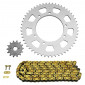 KIT CHAINE ADAPTABLE DERBI 50 SENDA DRD X-TREME 2002>2005, X-RACE 2004>2005, SM SM1 2000>2001 420 14x53 (DIAM COURONNE 105/125/8.5) (DEMULTIPLICATION ORIGINE) -AFAM- 5400598044915