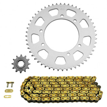 CHAIN AND SPROCKET KIT FOR PEUGEOT 50 XP6 SM 2002>2003 420 12x52 (BORE Ø 105mm) (OEM SPECIFICATION) -AFAM- 5400598051883