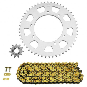 KIT CHAINE ADAPTABLE PEUGEOT 50 XP6 ENDURO 2004>2005 420 11x52 (DIAM COURONNE 105/125/8.5) (DEMULTIPLICATION ORIGINE) -AFAM- 5400598051906