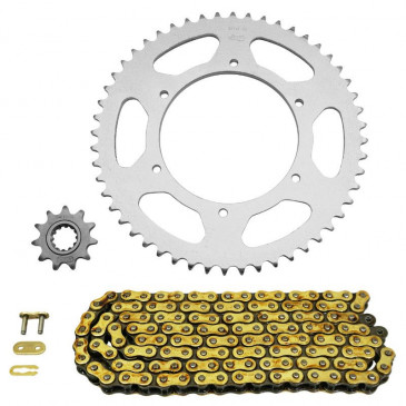 KIT CHAINE ADAPTABLE PEUGEOT 50 XR6 2001>2007 420 12x52 (DIAM COURONNE 108/123/6.5) (DEMULTIPLICATION ORIGINE) -AFAM- 5400598051838