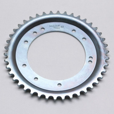 REAR CHAIN SPROCKET FOR MOPED MBK 51 GRIMECA ALU-WHEEL - 42 TEETH (BORE Ø 98mm) 10 DRILL HOLES -SELECTION P2R-