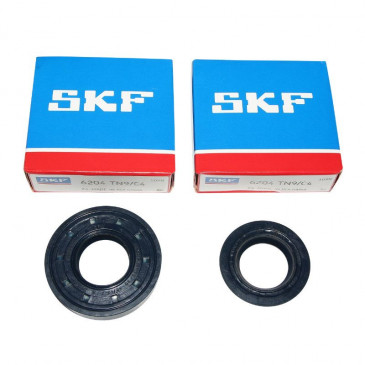 BEARING FOR CRANKSHAFT+SEALS FOR SCOOT P2R FOR MBK 50 BOOSTER, NITRO/YAMAHA 50 BWS, AEROX/APRILIA 50 SR/CPI 50 ARAGON/GENERIC 50 IDEO/KEEWAY 50 FOCUS (KIT 6204 SKF POLYAMIDE)