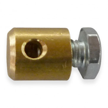 SERRE CABLE DE GAZ CYCLO DIAM 5,5 mm - LONG 8 mm - DIAM CABLE 2,2 mm POUR PIAGGIO 50 CIAO PX (VENDU A L'UNITE) 3701213426911