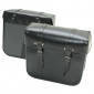 SACOCHE CYCLO SPORFABRIC R40 STYLE VINTAGE - FIXATION PAR COURROIES - EFFET CUIR NOIR MAT (33x32x14cm) (PAIRE) 3700948145982