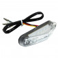 FEU ARRIERE 50 A BOITE/MOTO TRIANGLE TRANSPARENT A LEDS (6 LEDS ROUGES) (HOMOLOGUE CE) -REPLAY- 3700948035337