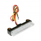 FEU ARRIERE UNIVERSEL REPLAY A LEDS BARETTE TRANSPARENT/NOIR AVEC STOP (6 LEDS ROUGES) (HOMOLOGUE CE) 3700948035191