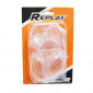 LENS FOR FLASHER FOR SCOOT MBK 50 BOOSTER 2004>/YAMAHA 50 BWS 2004>/KEEWAY 50 F ACT, FOCUS, HURRICANE- FRONT+REAR TRANSPARENT -CEE APPROVED- (x4) -REPLAY 3700948031025