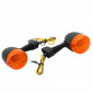 TURN SIGNAL FOR 50cc MOTORBIKE DERBI 50 SENDA 1995> ORANGE/BLACK (PAIR) -REPLAY- 3700948096864