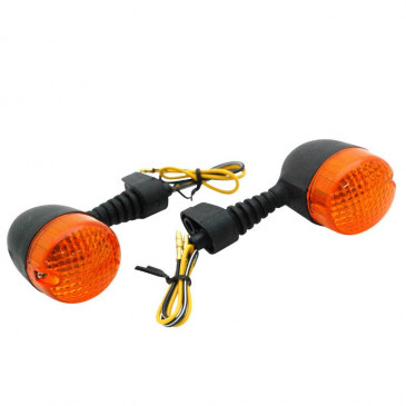 CLIGNOTANT 50 A BOITE ADAPTABLE DERBI 50 SENDA 1995> ORANGE/NOIR (PAIRE) -REPLAY-