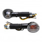 TURN SIGNAL (UNIVERSAL) REPLAY MICRO OVAL SHAPED- TRANSPARENT/CARBON WITH INDICATOR- LONG -CEE APPROVED- (PAIR) 3700948032510