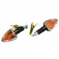 CLIGNOTANT UNIVERSEL REPLAY MINI TRIANGLE A AMPOULE BA9S TRANSPARENT/NOIR (L 82mm / H 37mm / L 28mm) (PAIRE) ** 3700948032725