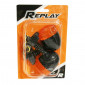 CLIGNOTANT 50 A BOITE ADAPTABLE DERBI 50 SENDA 1995> / BETA 50 RR ORANGE/CARBONE (PAIRE) -REPLAY- 3700948032039