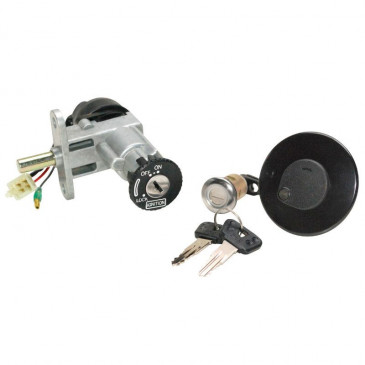 IGNITION SWITCH FOR SCOOT CPI 50 POPCORN, HUSSAR 2003>, OLIVER 2006>2008 (WITH SEAT LOCK+FUEL CAP) -SELECTION P2R-