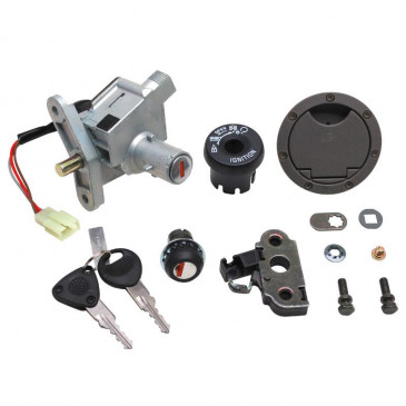 IGNITION SWITCH FOR SCOOT MBK 50 NITRO 2003>/YAMAHA 50 AEROX 2003> (3 WIRES) (WITH SEAT LOCK + FUEL CAP) -QUALITE PREMIUM- 3700948057995
