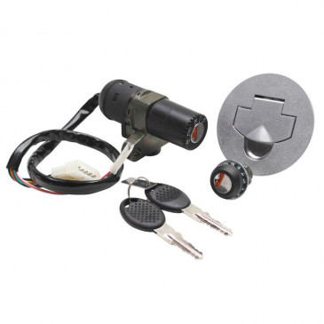 IGNITION SWITCH FOR 50cc MOTORBIKE APRILIA RS50 <1998 (WITH SEAT LOCK + FUEL CAP) -SELECTION P2R-