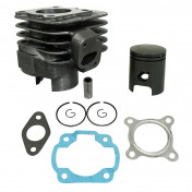 CYLINDRE SCOOT ADAPTABLE CPI 50 POPCORN, OLIVER, ARAGON, HUSSAR/KEEWAY 50 FOCUS, HURRICANE, MATRIX, F-ACT/GENERIC 50 XOR, IDEO (AXE DE PISTON DIAM 12mm) -P2R FONTE AVEC PISTON GRAPHITE- 3700948020500