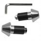 BAR ENDS REPLAY - "UMBRELLA" SILVER POLISHED Ø 14mm (PAIR)