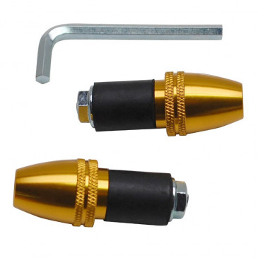 EMBOUT DE GUIDON REPLAY CONIQUE MOLETE OR DIAM 17 mm (PAIRE) 3700948034200
