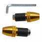 BAR ENDS REPLAY CONICAL - KNURLED GOLDEN (PAIR)
