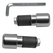 BAR ENDS REPLAY CYLINDRICAL - POLISHED-SILVER (PAIR)