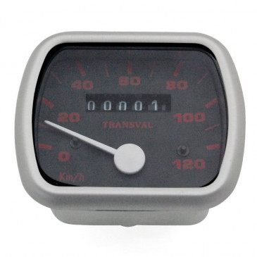 SPEEDOMETER FOR MOPED TRANSVAL 120KM/H FOR PEUGEOT 103 MVL- 17 INCHES WHEEL (WITH GEAR UNIT + TRANSMISSION)