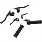 GAS HANDLE+LEVERS - KIT FOR MOPED- TARGA MINI METAL BLACK