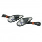 DECORATIVE LIGHTNING REPLAY "WATER DROP" FENDER TRANSPARENT/CARBON WITH BLUE BULB(L 62mm / H 23mm / W 18mm) (PAIR) ** 3700948033968