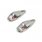 ECLAIRAGE DECO REPLAY GOUTTE D'EAU FENDER TRANSPARENT/CHROME AMPOULE ORANGE (L 61mm / H 22mm / L 18mm) (PAIRE) ** 3700948033999