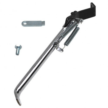 SIDE STAND FOR MOPED UNIVERSAL(FOR SQUARE TUBING SWING ARM) LEFT/RIGHT CHROME- P2R SELECTION