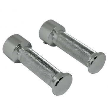 REPOSE PIED CYCLO PILOTE ROND ACIER CHROME POUR PEUGEOT 103/MBK 51 (PAIRE) -SELECTION P2R- 3700948082232