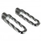 FOOTREST FOR MOPED (FOR PILOT) U SHAPED TWISTED - CHROME STEEL FOR PEUGEOT 103/MBK 51 (PAIR)-SELECTION P2R- 3701213419685